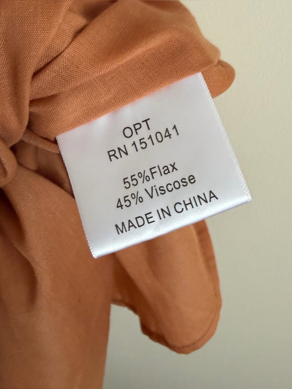 Rust/ burnt orange flax blend a-line dress - Picture 4 of 6
